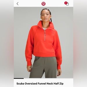 Lululemon oversized funnel half zip